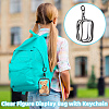   6Pcs 6 Colors Portable Travel Transparent Plastic Zipper Bags with Alloy Clasps ABAG-GA0001-29A-6