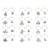 48Pcs 24 Style 12 Constellations Alloy Wine Glass Charms with Rhinestone AJEW-TAC00002-21