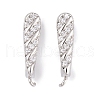 Rack Plating Brass Cubic Zirconia Hoop Earring Findings KK-S374-04P-02-1