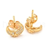 Brass Micro Pave Cubic Zirconia Ear Studs EJEW-P261-26A-G-2
