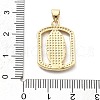 Rack Plating Brass with Cubic Zirconia Pendants KK-Q017-06E-G-3