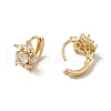 KC Gold Plated Brass Micro Pave Cubic Zirconia Hoop Earring EJEW-L271-11KCG-02-2