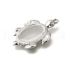 304 Stainless Steel Pendant Cabochon Settings STAS-C122-16A-P-2