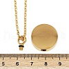 304 Stainless Steel Flat Round Pendant Pet Urn Ashes Necklaces NJEW-S455-01G-5