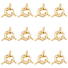 Unicraftale 12Pcs Brass Spring Ring Clasps FIND-UN0015-80-1