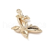 Brass Micro Pave Clear Cubic Zirconia Pendants KK-L208-63G-2