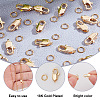 GOMAKERER 30Pcs Brass Lobster Claw Clasps with 30Pcs Open Jump Rings KK-GO0001-15-3