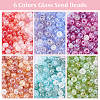   80G 8 Colors Glass Seed Beads GLAA-PH0003-68C-3
