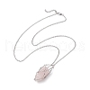 Non-Tarnish 3Pcs 3 Styles 304 Stainless Steel Cable Chain Macrame Pouch Empty Stone Holder Necklace Making NJEW-JN04970-6