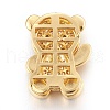 Brass Micro Pave Cubic Zirconia Slide Charms ZIRC-E154-08-NR-3