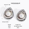 Stainless Steel Teardrop Stud Earrings for Women BM0496-3-1