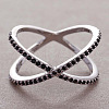 Simple Style Brass Cubic Zirconia Finger Rings FS-WG32029-07-1