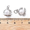 ABS Imitation Pearl Charms KK-D367-03G-3
