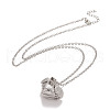 Alloy Multi Picture Photo Heart Locket Pendant Necklace for Women NJEW-M191-02P-1