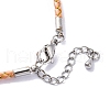 Polyester Cord Braided Bracelet Makings MAK-Z003-01P-09-3
