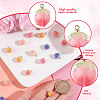 GOMAKERER 20Pcs 5 Colors Handmade Flower Charms KY-GO0001-01-5