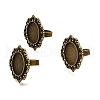 Vintage Adjustable Iron Finger Ring Components Alloy Cabochon Bezel Settings X-PALLOY-Q300-09AB-NR-5