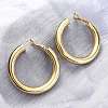 Brass Hoop Earrings EJEW-Q048-01G-2