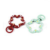 Spray Painted Alloy Swivel Snap Hook Clasps PALLOY-T090-75-2