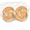 304 Stainless Steel Vortex Spiral Stud Earrings EJEW-C148-01G-2