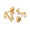 Ion Plating(IP) 304 Stainless Steel Stud Earrings FIND-Q103-01Z-G-2