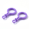 Opaque Solid Color Bulb Shaped Plastic Push Gate Snap Keychain Clasp Findings KY-T021-01H-3