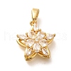 Brass Micro Pave Cubic Zirconia Pendents KK-R212-04G-02-1