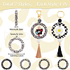 SUNNYCLUE 7Pcs 7 Colors Print Silicone Beads SIL-SC0001-86C-2
