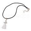 Seed Beads Loom Angel Pendant Necklaces NJEW-MZ00061-03-4