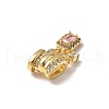 Brass Micro Pave Cubic Zirconia Pendants KK-D383-03G-01-2