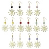 Alloy Mixed Stone Dangle Earrings EJEW-JE06425-2