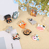 CHGCRAFT 18Pcs 9 Styles Silicone Focal Beads SIL-CA0002-87-4