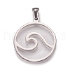 Non-Tarnish 304 Stainless Steel Pendants STAS-N096-01P-2