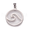 304 Stainless Steel Pendants STAS-N096-01P-2