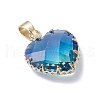 Gradient Color K9 Glass Imitation Tourmaline Pendants PALLOY-JF03453-4