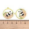 Golden Plated Alloy Enamel Pendants ENAM-Z017-08G-01-3