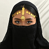 Brass Middle Eastern Elegant Ramadan Coin Pendant Tassel Headpiece for Women EB5289-1