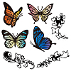 Reflective Vinyl Butterfly Car Stickers STIC-WH0022-001-1