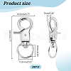 AHADERMAKER 20Pcs Zinc Alloy Swivel Lobster Claw Clasps FIND-GA0003-53B-2
