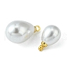 8Pcs 4 Styles ABS Plastic Imitation Pearl Charms KK-YW0001-54-2