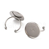 Tarnish Resistant 304 Stainless Steel Open Cuff Ring Components STAS-B072-09D-P-2