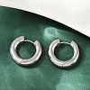 202 Stainless Steel Polishing Hoop Earrings EJEW-M106-02P-03-1