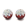 Gradient Color Design Polymer Clay Rhinestone Beads CLAY-NH0001-03E-1