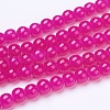 Imitation Jade Glass Beads Strands X-DGLA-S076-6mm-24-2