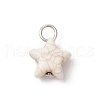 Crackle Opaque Acrylic Pendants PALLOY-JF03924-01-3