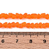 Frosted Transparent Glass Beads Strands GLAA-N016-4mm-09-4