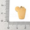 Ion Plating(IP) 304 Stainless Steel Sequins Enamel Pendants STAS-M080-10G-01-3