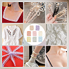  8Pcs 8 Colors 1M Polyester Ruffled Elastic Lace Trim OCOR-NB0001-93A-6