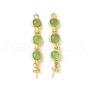 Brass Glass Screw Eye Peg Bails KK-K399-15G-1