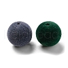 Flocky Acrylic Beads OACR-E020-02-3